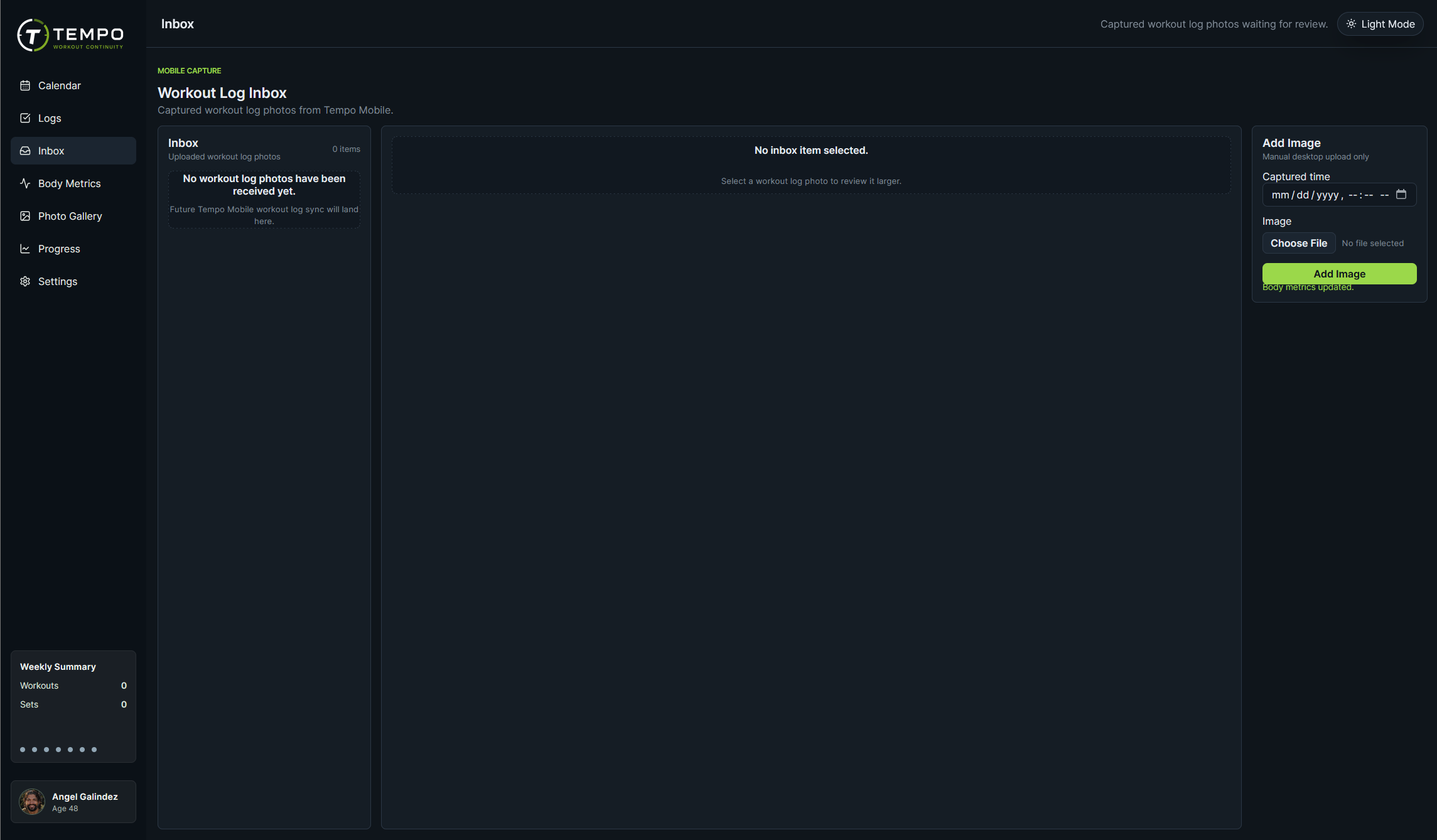 Tempo Inbox screenshot