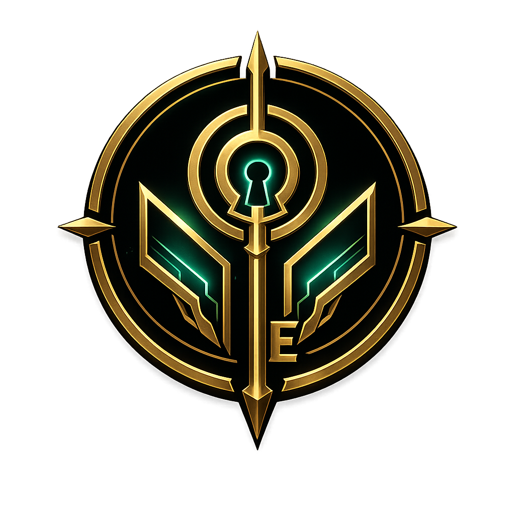 The Code Keepers Sentinel key emblem.